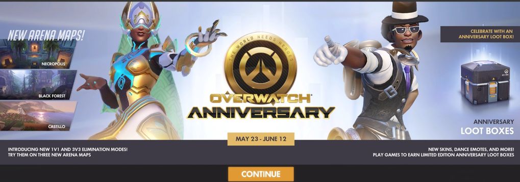 เริ่มแล้วกิจกรรมครบรอบ 1 ปี Overwatch ของใหม่เพียบเข้าไปลองกันเด้!!