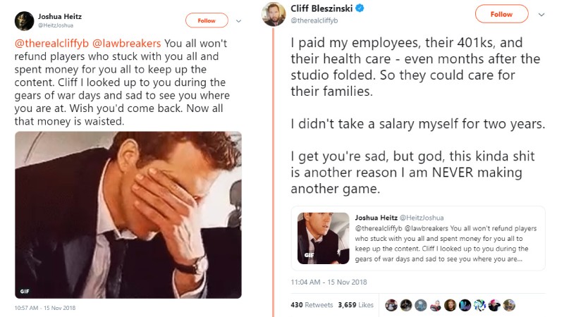 Cliff Bleszinski อดีตผู้พัฒนาฝีปากกล้า LawBreakers เข็ดขยาดกับการพัฒนาเกมแล้ว