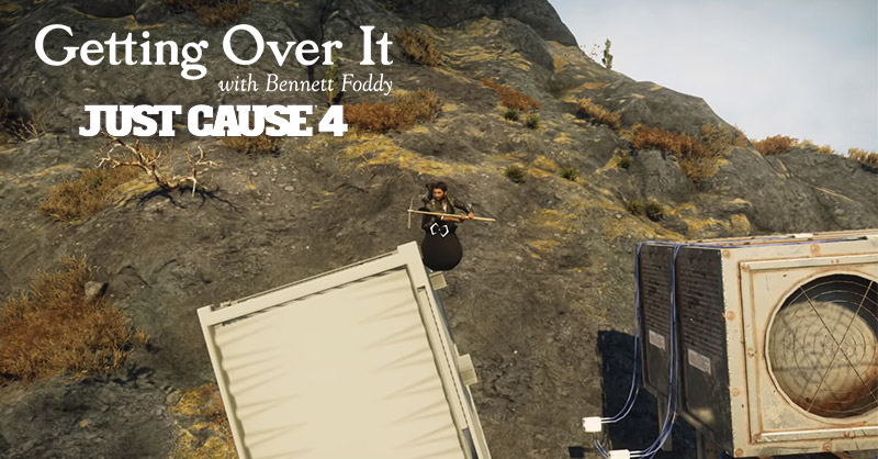 เกิดอะไรขึ้นเมื่อตาลุง Rico อยากเล่นเกมสุดโหด Getting Over It บน Just Cause 4