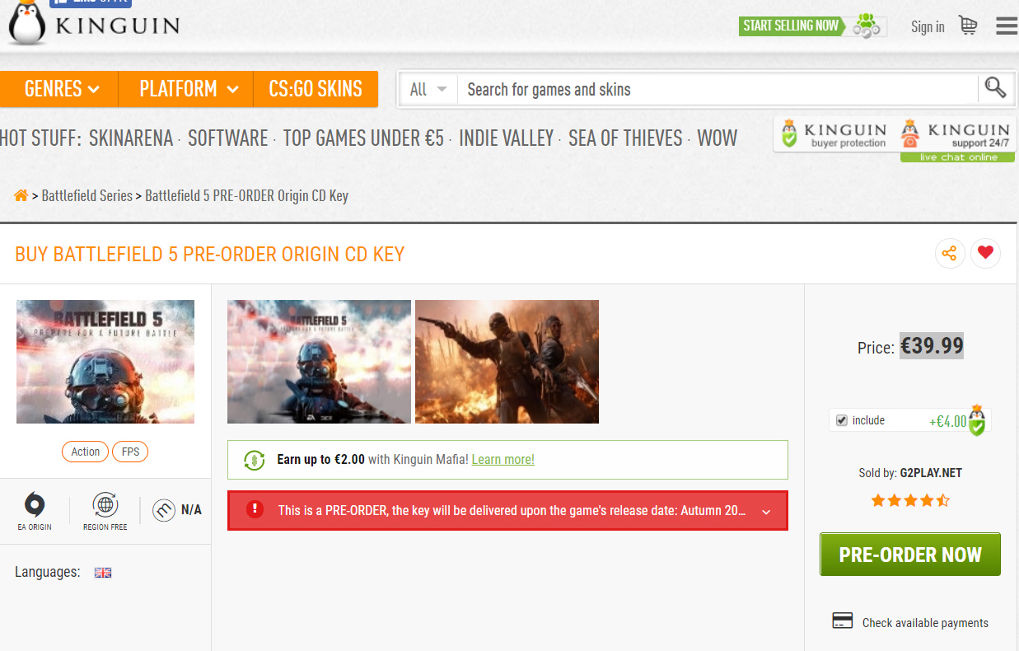 มาแล้วหรือ! เมื่อ BATTLEFIELD 5 เปิดโอกาสให้สั่งซื้อล่วงหน้าได้แล้วเจ้าค่ะ