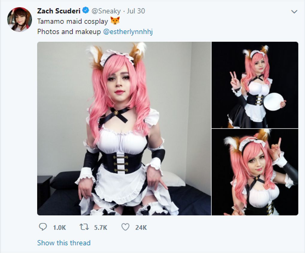 ใจสลาย!! หรือว่าแต่งหญิงดีเมื่อ Sneaky หันมาแต่ง Cosplay ตัวละครสาวอีกแล้ว